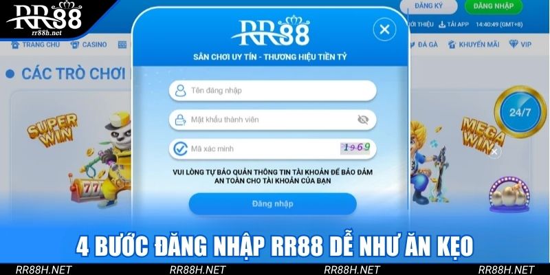 4 bước đăng nhập RR88 dễ như ăn kẹo