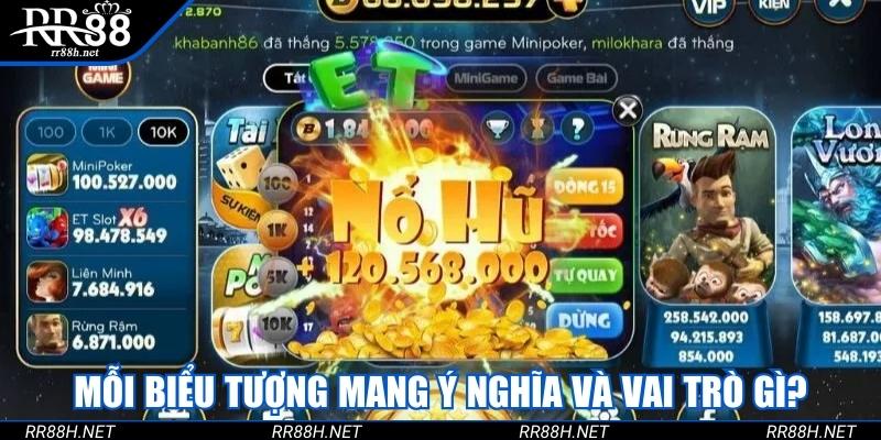 Mỗi biểu tượng trong game mang ý nghĩa và vai trò gì?