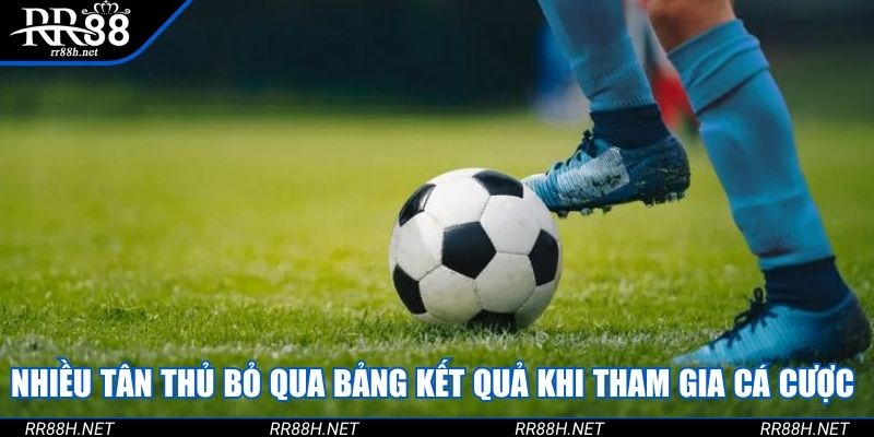 Nhiều tân thủ bỏ qua bảng kết quả khi tham gia cá cược