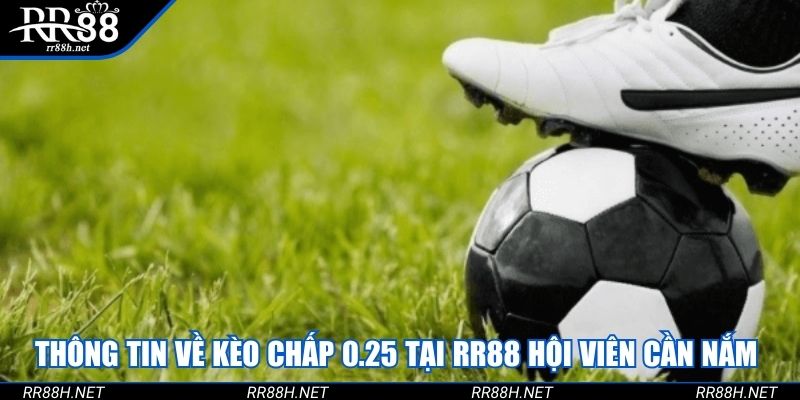Thông tin về kèo chấp 0.25 tại RR88 hội viên cần nắm